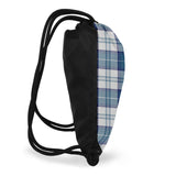 Strathclyde Grey/Blue Tartan Drawstring Bag
