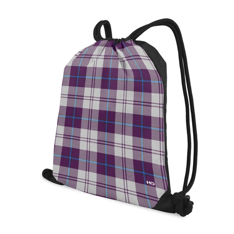 Strathclyde Purple Tartan Drawstring Bag