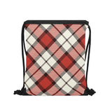 Red Tartan Drawstring Bag