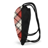 Red Tartan Drawstring Bag