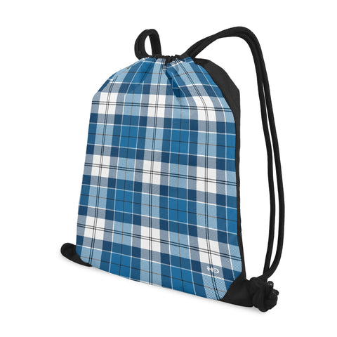 Strathclyde Blue Tartan Drawstring Bag
