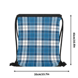 Strathclyde Blue Tartan Drawstring Bag