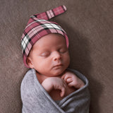 Tartan New Born Beanie Hat - FREE p&p Worldwide