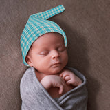 Tartan New Born Beanie Hat - FREE p&p Worldwide