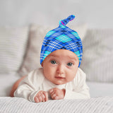 Tartan New Born Beanie Hat - FREE p&p Worldwide