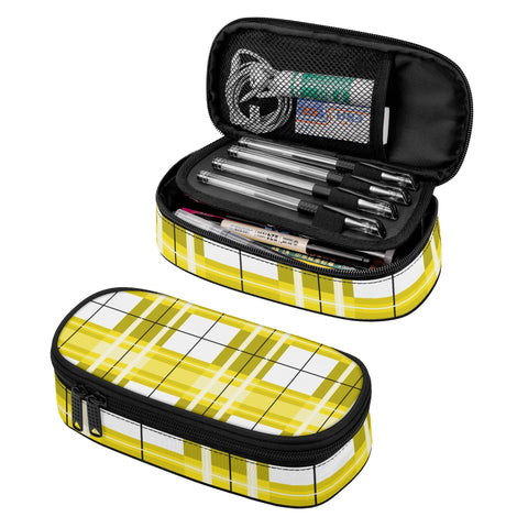 HD Tartan 3-Layer Pencil Case - FREE p&p Worldwide
