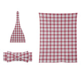 Dress Red Macpherson Tartan Baby Newborn 3 Pcs for Beanie Baby Hat Hairband Blanket
