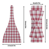 Dress Red Macpherson Tartan Baby Newborn 3 Pcs for Beanie Baby Hat Hairband Blanket