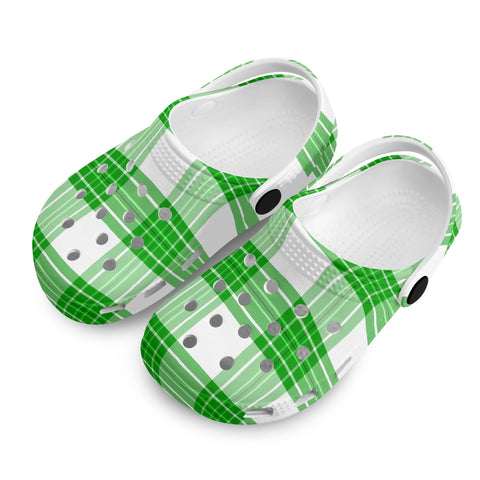 Colonsay Mist Tartan - Kids Tartan Soft Clog Sandals - FREE p&p Worldwide