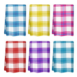 Tartan Hand Towels x 6 (45x66cm) - Free p&p Worldwide