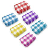 Tartan Hand Towels x 6 (45x66cm) - Free p&p Worldwide