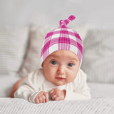 Arran Mist Tartan Baby Newborn 3 Pcs for Beanie Baby Hat Hairband Blanket