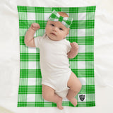 Colonsay Mist Tartan Baby Newborn 3 Pcs for Beanie Baby Hat Hairband Blanket