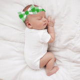 Colonsay Mist Tartan Baby Newborn 3 Pcs for Beanie Baby Hat Hairband Blanket