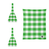 Colonsay Mist Tartan Baby Newborn 3 Pcs for Beanie Baby Hat Hairband Blanket