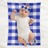 Cumbrae Mist Tartan Baby Newborn 3 Pcs for Beanie Baby Hat Hairband Blanket