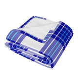 Cumbrae Mist Tartan Baby Newborn 3 Pcs for Beanie Baby Hat Hairband Blanket
