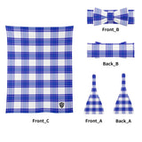 Cumbrae Mist Tartan Baby Newborn 3 Pcs for Beanie Baby Hat Hairband Blanket