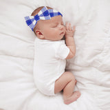 Cumbrae Mist Tartan Baby Newborn 3 Pcs for Beanie Baby Hat Hairband Blanket