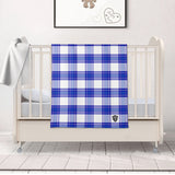 Cumbrae Mist Tartan Baby Newborn 3 Pcs for Beanie Baby Hat Hairband Blanket