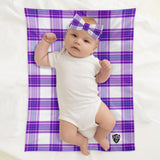 Gigha Mist Tartan Baby Newborn 3 Pcs for Beanie Baby Hat Hairband Blanket