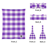 Gigha Mist Tartan Baby Newborn 3 Pcs for Beanie Baby Hat Hairband Blanket
