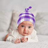 Gigha Mist Tartan Baby Newborn 3 Pcs for Beanie Baby Hat Hairband Blanket