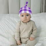 Gigha Mist Tartan Baby Newborn 3 Pcs for Beanie Baby Hat Hairband Blanket