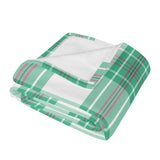 Colonsay Mist Tartan Baby Newborn 3 Pcs for Beanie Baby Hat Hairband Blanket