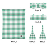 Colonsay Mist Tartan Baby Newborn 3 Pcs for Beanie Baby Hat Hairband Blanket