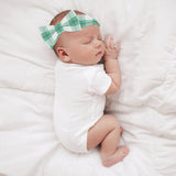 Colonsay Mist Tartan Baby Newborn 3 Pcs for Beanie Baby Hat Hairband Blanket