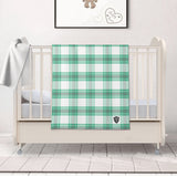 Colonsay Mist Tartan Baby Newborn 3 Pcs for Beanie Baby Hat Hairband Blanket