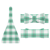 Colonsay Mist Tartan Baby Newborn 3 Pcs for Beanie Baby Hat Hairband Blanket