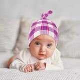 Islay Mist Tartan Baby Newborn 3 Pcs for Beanie Baby Hat Hairband Blanket