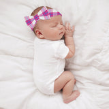 Islay Mist Tartan Baby Newborn 3 Pcs for Beanie Baby Hat Hairband Blanket