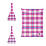 Islay Mist Tartan Baby Newborn 3 Pcs for Beanie Baby Hat Hairband Blanket