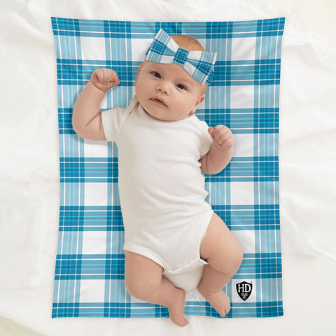 Jura Mist Tartan Baby Newborn 3 Pcs for Beanie Baby Hat Hairband Blanket