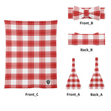 Mull Mist Tartan Baby Newborn 3 Pcs for Beanie Baby Hat Hairband Blanket