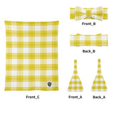 Staffa Mist Tartan Baby Newborn 3 Pcs for Beanie Baby Hat Hairband Blanket