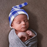 Cumbrae Mist Tartan New Born Beanie Hat - FREE p&p Worldwide