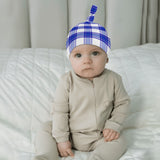 Cumbrae Mist Tartan New Born Beanie Hat - FREE p&p Worldwide