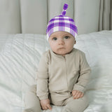 Gigha Mist Tartan New Born Beanie Hat - FREE p&p Worldwide