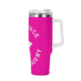 Lawrence Stainless Steel 40oz Tumbler with White Handle & Straw - FREE P&P