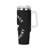 Lawrence Stainless Steel 40oz Tumbler with White Handle & Straw - FREE P&P