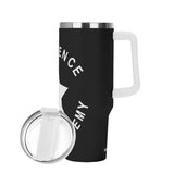 Lawrence Stainless Steel 40oz Tumbler with White Handle & Straw - FREE P&P