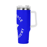 Lawrence Stainless Steel 40oz Tumbler with White Handle & Straw - FREE P&P