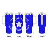 Lawrence Stainless Steel 40oz Tumbler with White Handle & Straw - FREE P&P