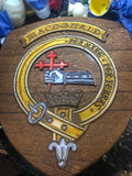 Handmade Clan Whisky Barrel Sign