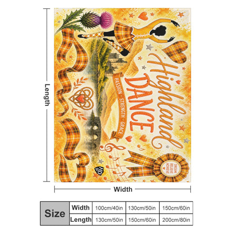 Highland Dancer Blanket - Free p&p Worldwide