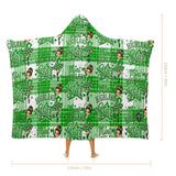 Kids Cosy Tartan Hooded Blanket  Free p&p Worldwide